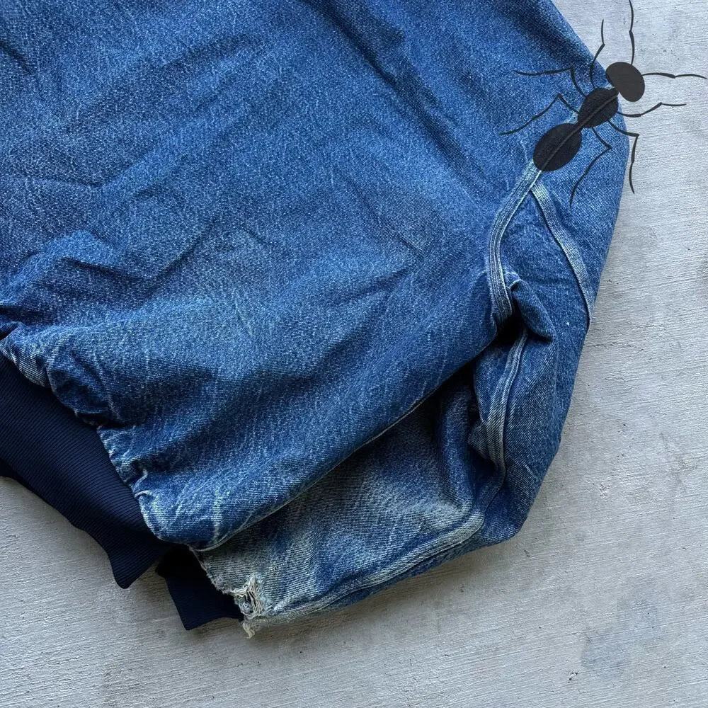 Carhartt JB848 denim blue hooded work wear jacket